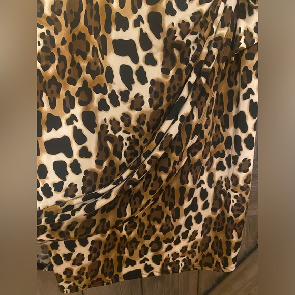 Leopard print Tiana B short sleeved wrap dress, NWT, sz 20W - Picture 5 of 8